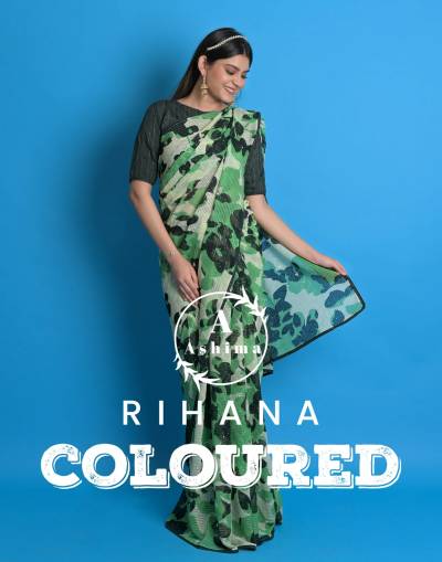 RIHANA COLOURED BY ASHIMA PRINT SAREES WHOLESALER IN INDIA